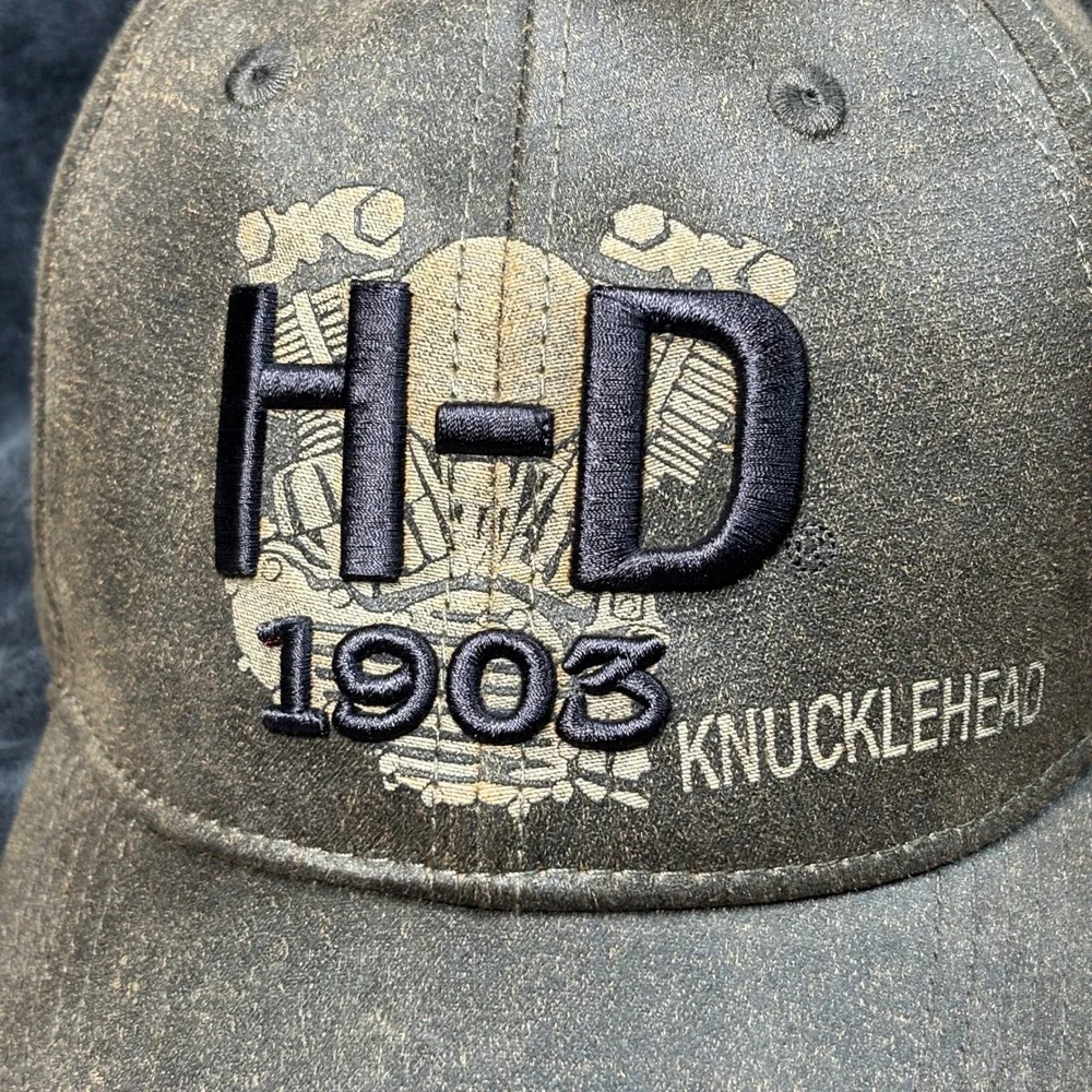 Harley-Davidson Mens Cotton Hat 1903 Knucklehead Biker Museum OSFA Brown
